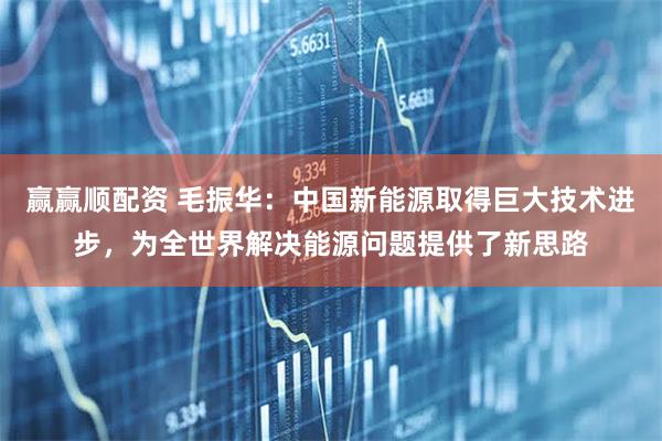 赢赢顺配资 毛振华：中国新能源取得巨大技术进步，为全世界解决能源问题提供了新思路