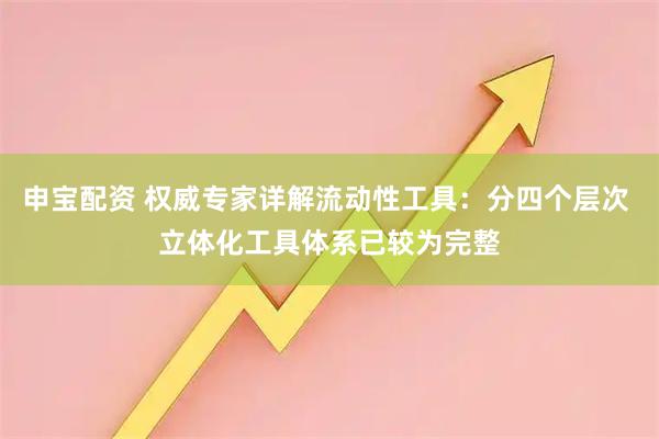 申宝配资 权威专家详解流动性工具：分四个层次 立体化工具体系已较为完整