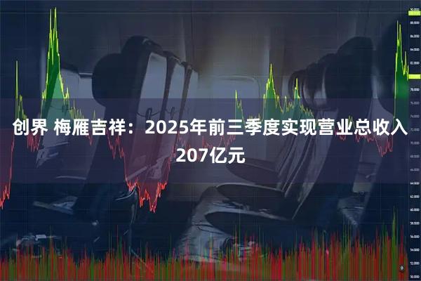 创界 梅雁吉祥：2025年前三季度实现营业总收入207亿元